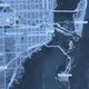 An illustrative map of Miami under a 20 foot sea level rise-scenario. Blue indicates regions underwater. Image: Climate Central.